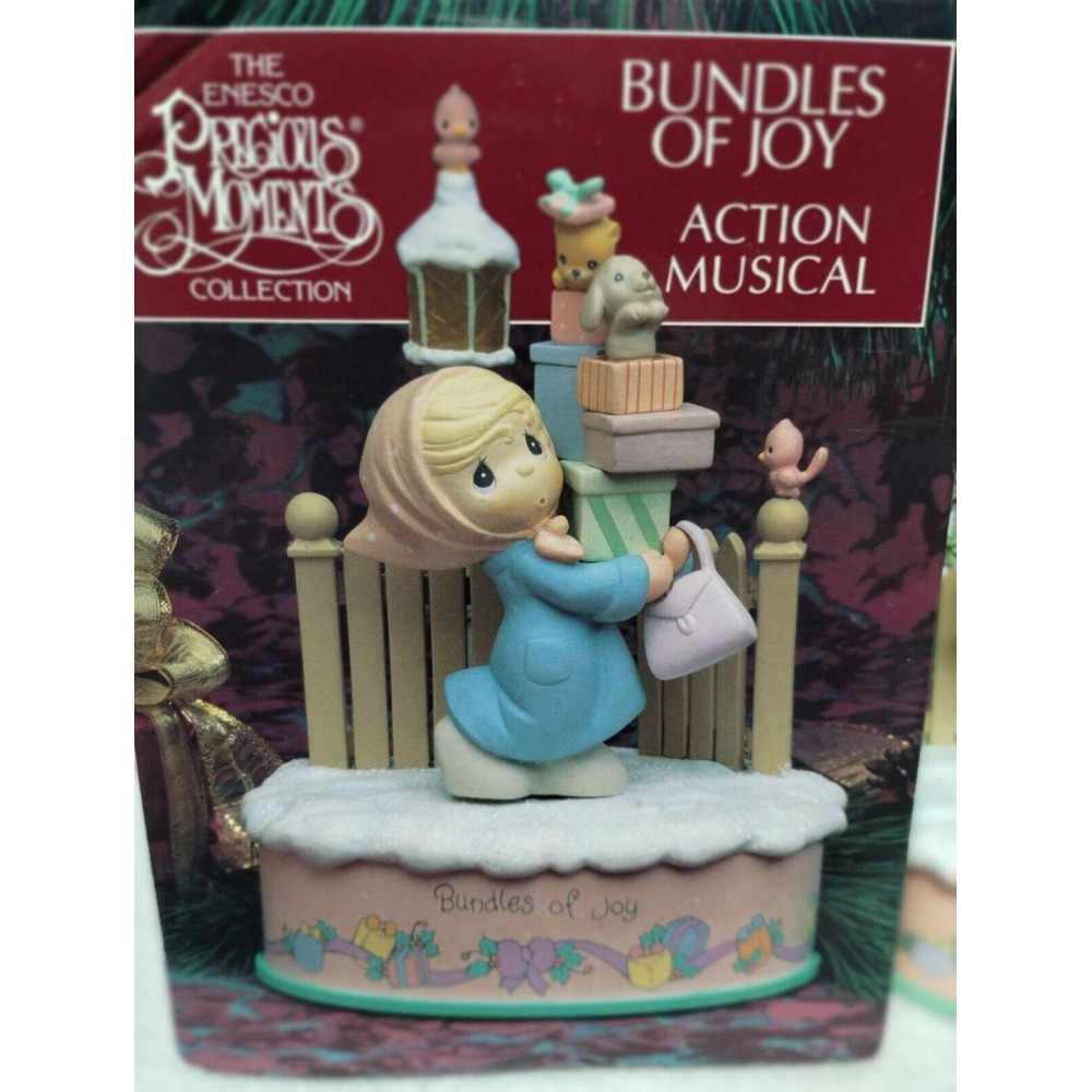 Precious Moments Bundles of Joy Musical Action‎ Figurine Christmas Decor